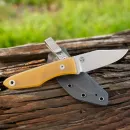 Big Idea Design USA Lookout CPM MagnaCut Clip Point Ultem Amber