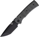 Chaves Knives Redencion Street Linerlock Micarta PVD Blk Tanto