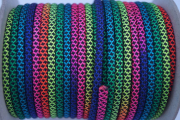 Paracord 550 Rainbow & Schwarz Diamonds Paracord Type III regenbogen