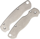 Flytanium Spyderco Para Military 2 Titan Griffschalen Bead blast finish