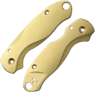 Flytanium Spyderco Para 3 Lotus Griffschalen Messing