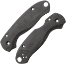 Flytanium Spyderco Para 3 Micarta Canvas Black Griffschalen