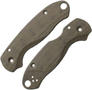 Flytanium Spyderco Para 3 Micarta Canvas Green Griffschalen