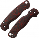 Flytanium Spyderco Para Military 2 Lotus Carbon Red Griffschalen