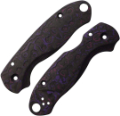 Flytanium Spyderco Para 3 Lotus Griffschalen Carbon Purple