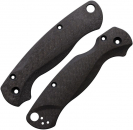 Flytanium Spyderco Paramilitary 2 Lotus Carbon Weave Griffschalen