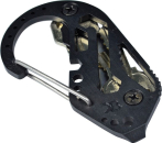 Key Biner Aluminium Black, Karabiner Key Organizer, Key Biner schwarz, Schlüsselorganizer Karabiner, EDC Key Organizer, Taktischer Schlüsselbund, Com2you-biwak, KeyBiner Aluminium, Gadget Flaschenöffner, Everyday Carry Gear