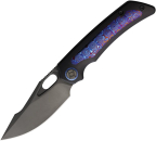 Kunwu Knives Jericho Framelock Timascus Black Smooth