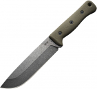 Reiff Knives F6 Leuku Survival Knife G10 Green Lederscheide