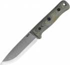 Reiff Knives S5 Glider Bushcraft Knife Micarta Green Leder