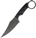 Stroup Knives HM1 Fixed, Stroup HM1 Black STW, 1095HC Carbon Steel Messer, Taktisches Messer Fingerring, Veteran Owned Knife Brand, Com2you-biwak, Sculpted G10 Messer, Handgefertigtes Tactical Fixed, Kydex Gürtelscheide, Black Stonewash Cerakote