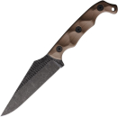 Stroup Knives TU2, Stroup TU2 FDE, 1095HC Tactical Fixed Blade, Veteran Owned Knife, Rock Tumbled Acid Etched, Kydex Gürtelscheide, Com2you-biwak, Geschmiedete Messer USA, Bushcraft Messer Carbonstahl, Stroup Knives Deutschland