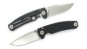 Alu SEPP Integral AlBlack, Klappmesser mit Zweihandbedienung, 9,5cm black stonewashed Klinge