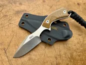 BMC Bladeworks M13 Imp, BMC M13 Imp Neck Knife, 14C28N Neck Knife, Stonewash Outdoormesser, Sand Canvas Micarta Fixed Blade, EDC Feststehendes Messer, BMC Knives Deutschland, Kydex Neck Knife, Com2you-biwak