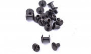Chicago rivets Buchschrauben Schwarz 7 mm 10 Stück