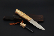 Brisa EnZo Trapper 95 O1 Knife / Maserbirke / Feuerstahl