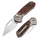 CJRB Knives JRBJ1933T-FCMV Mini Pyrite S90V Titan/ Orange CF