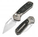 CJRB Knives Mini Pyrite S90V Titan Blue Carbon CJRBJ1933T2-FCG