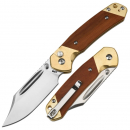 CJRB Knives Bowie Pyrite S90V Messing Rosenholz