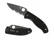 Spyderco C122GBBKPS Tenacious Black Blade G-10