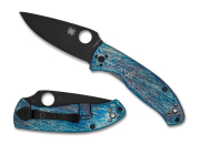 Spyderco C122TIBLBKD2P Tenacious Blue Titan Black Reeve Lock