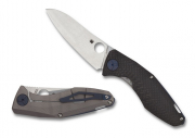 Spyderco C235CFTIP Drunken CPMS90V Titan/ Carbon