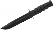 Ka-BaR Kampfmesser Black teilverzahnt Polymerscheide 