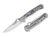 Spyderco C279TIP Thyn M390 Titan Fatcarbon Grau
